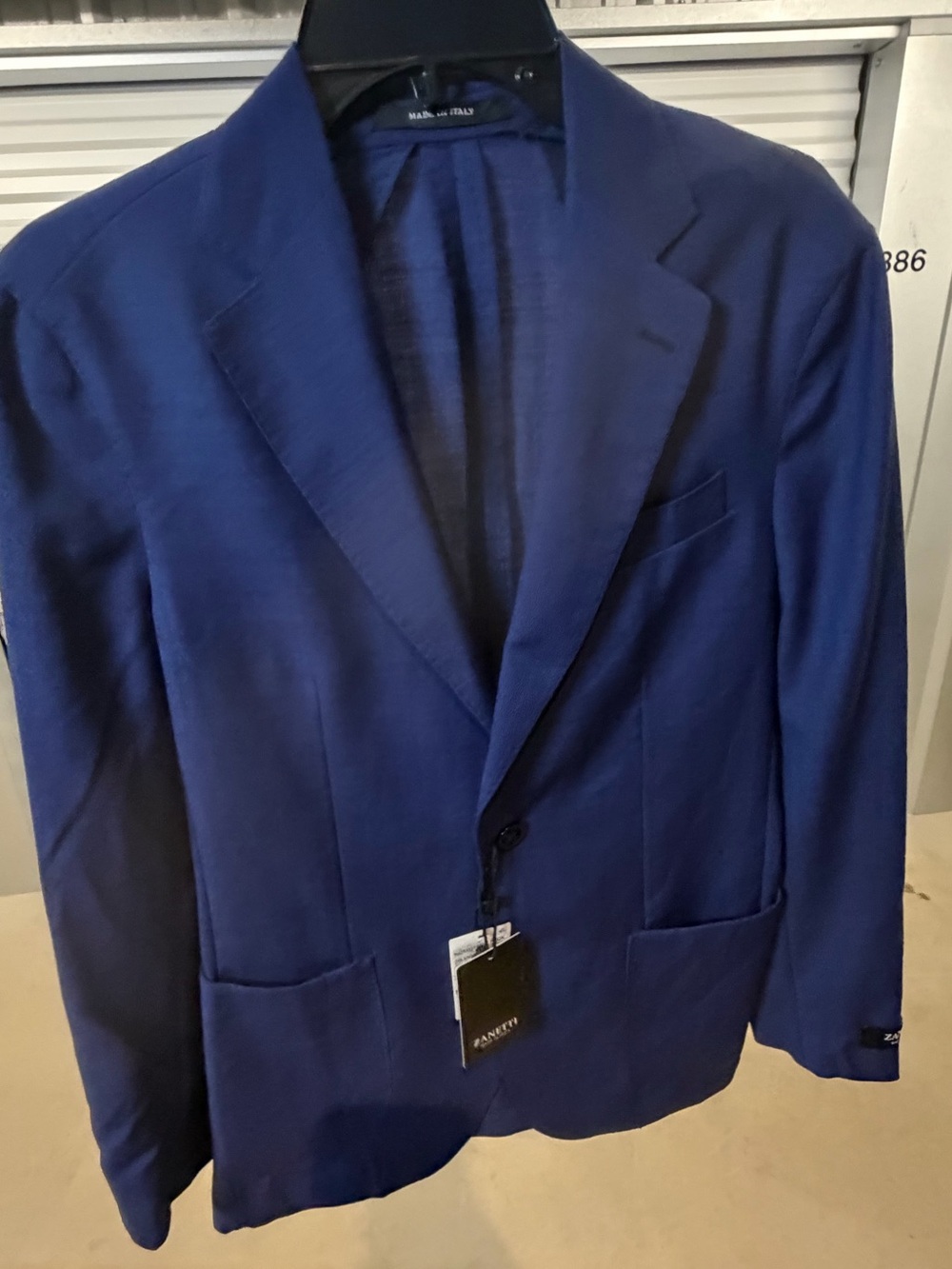 Men's Navy Blue Single-Breasted Sport Coat - Unbranded